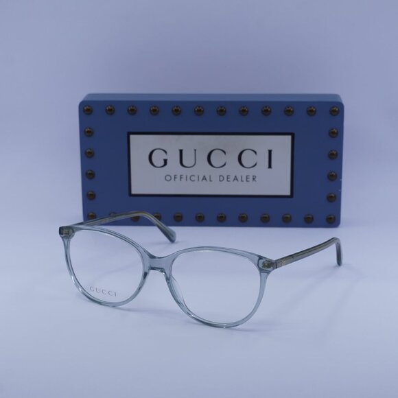 Gucci GG0550O 018 Cat Eye 53mm Eyeglasses - Transparent Grey - Picture 6 of 11